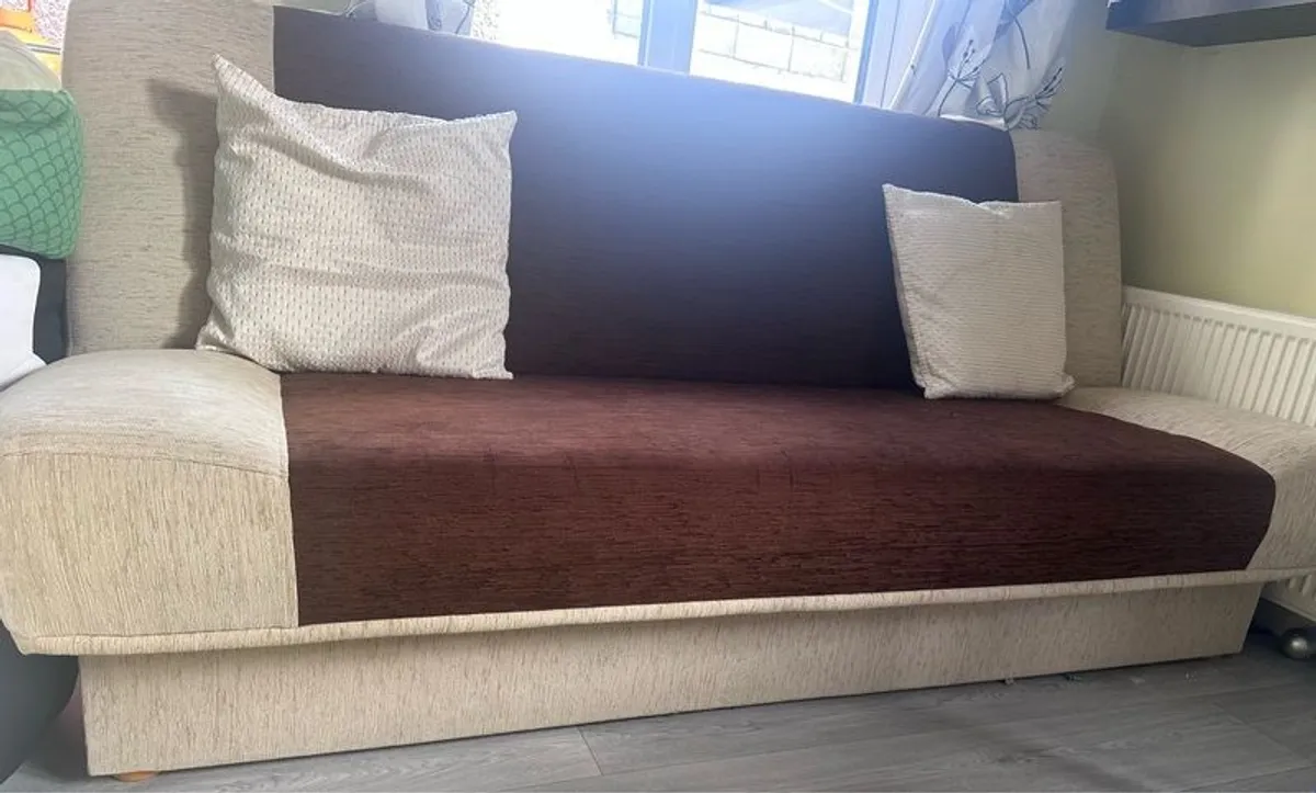Sofa bed with large storage underneath - Image 2
