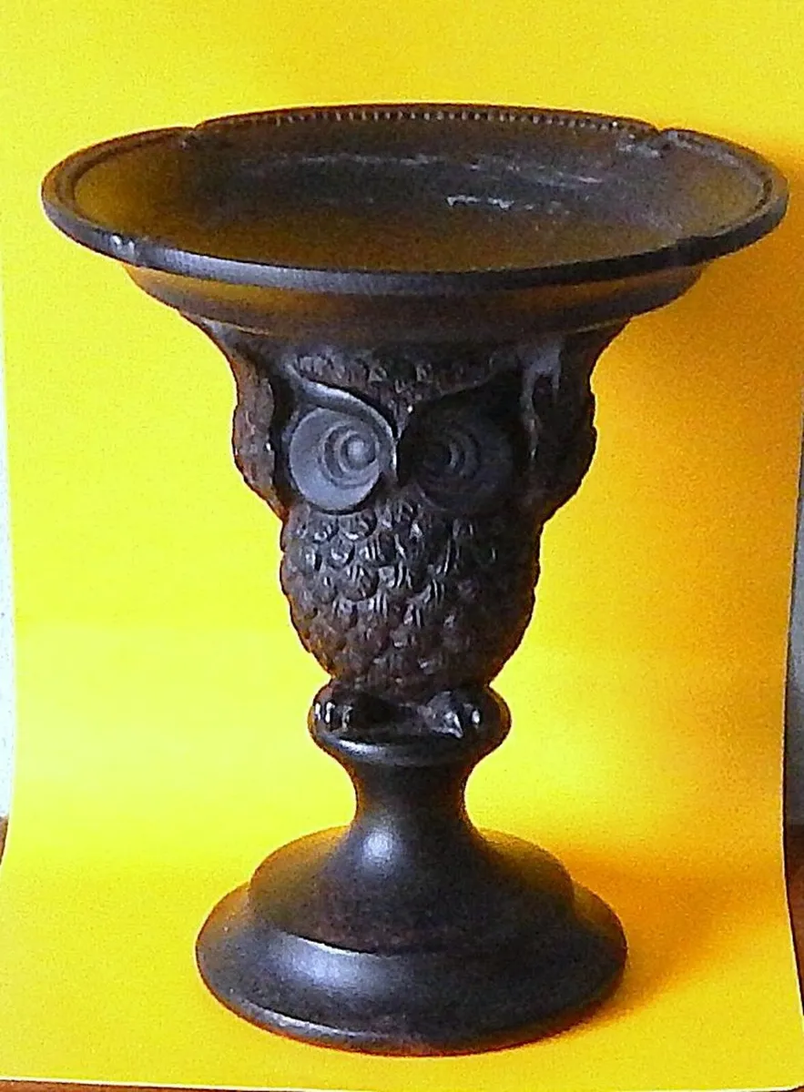 Large Owl Design Pillar Candle Holder - Image 2