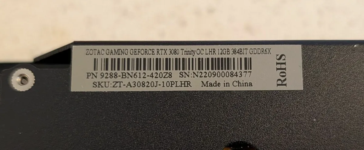 Zotac GeForce RTX 3080 Trinity OC LHR 12GB GDDR6X - Image 2