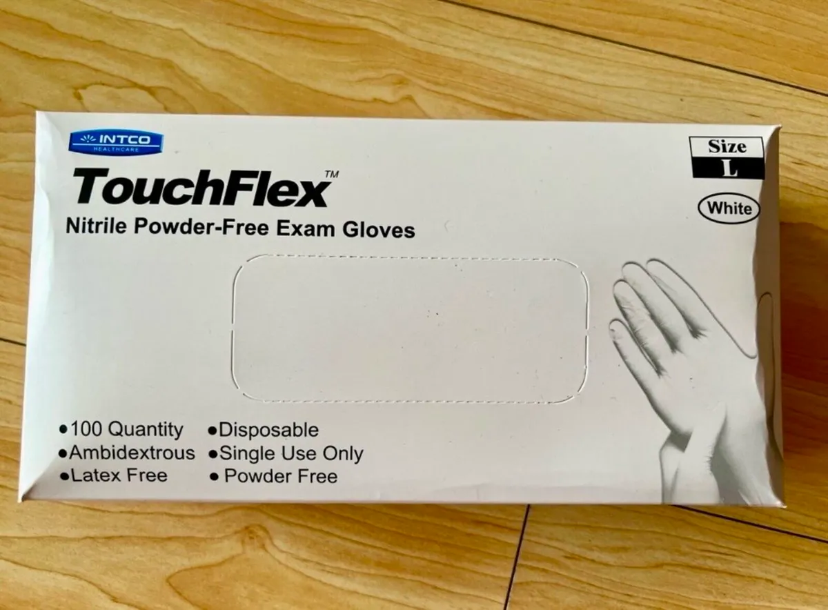 White Nitrile Gloves - Image 2