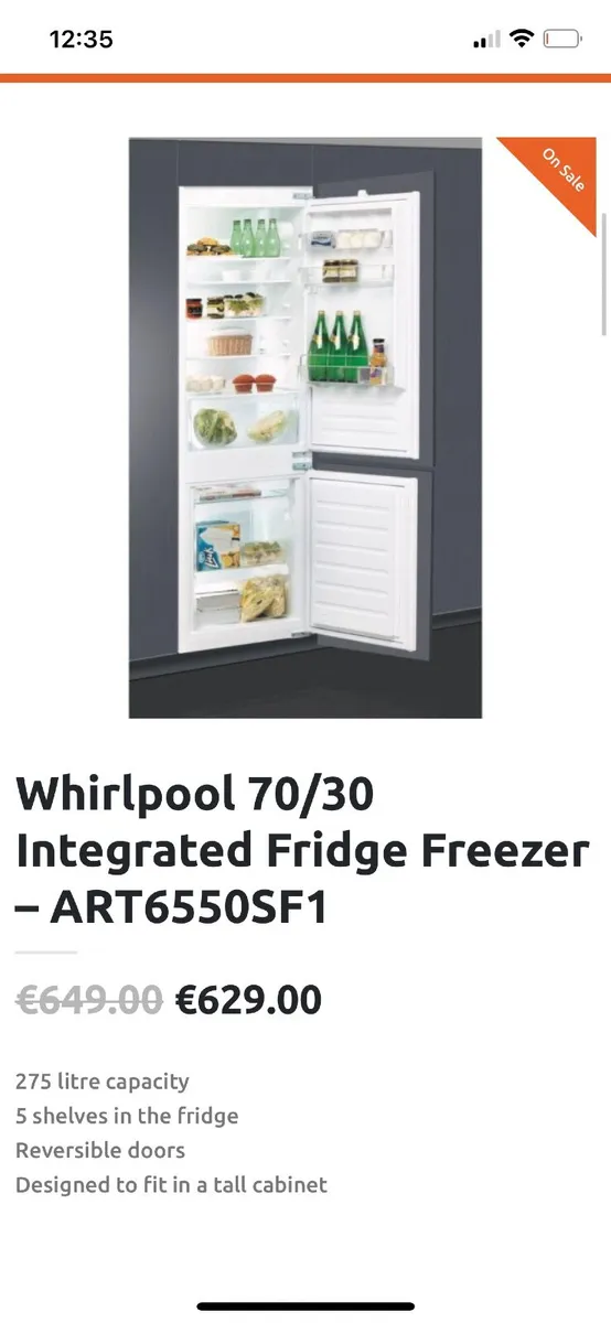 Integrated Fridge Freezer - Image 2