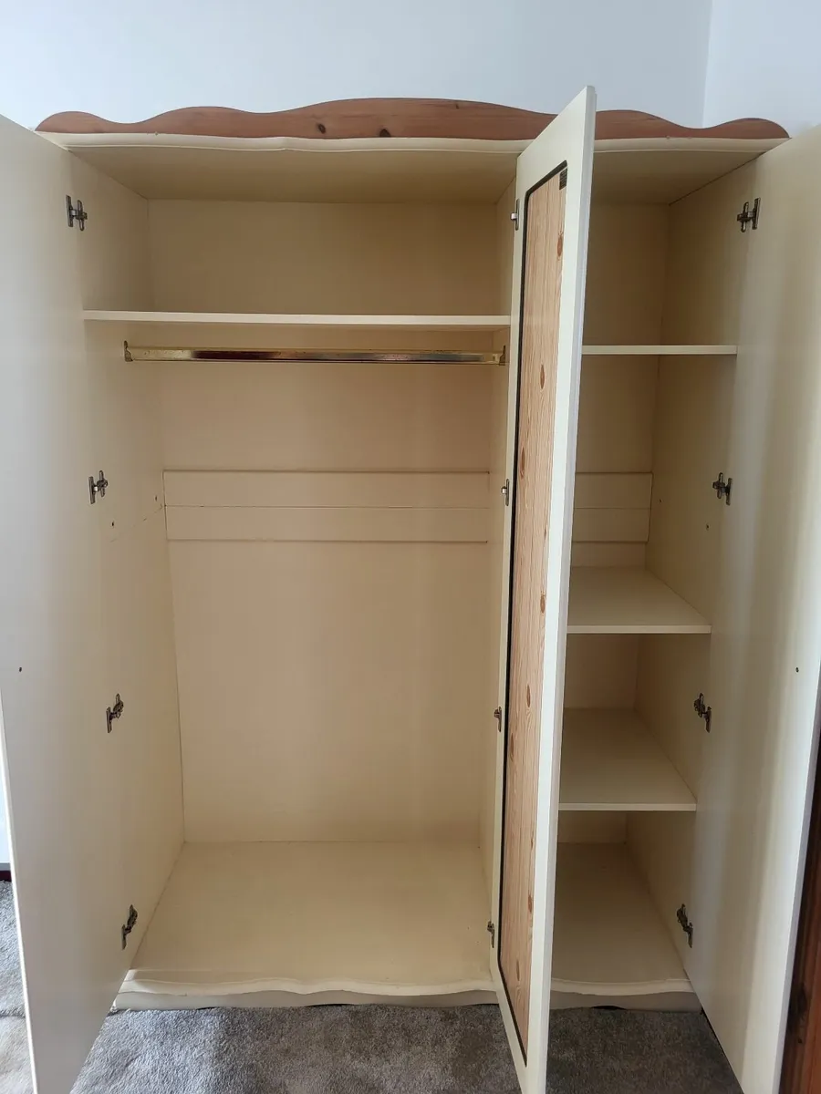 Triple Wardrobe (Pine and Cream) - Image 4