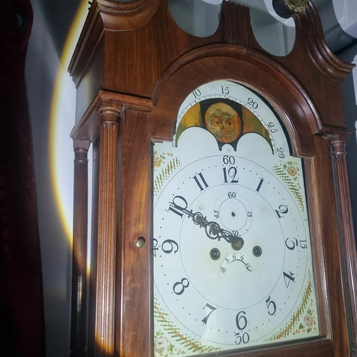 georgian inlaid grandfather clock - Image 3