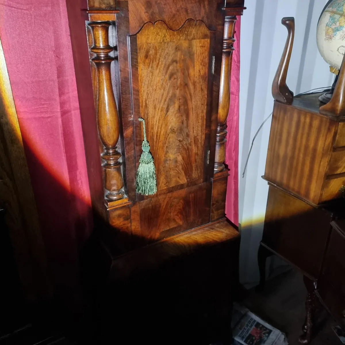 victorian mahogany grandfather clock - Image 2