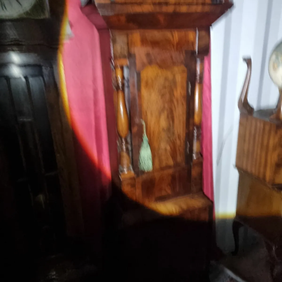 victorian mahogany grandfather clock - Image 4