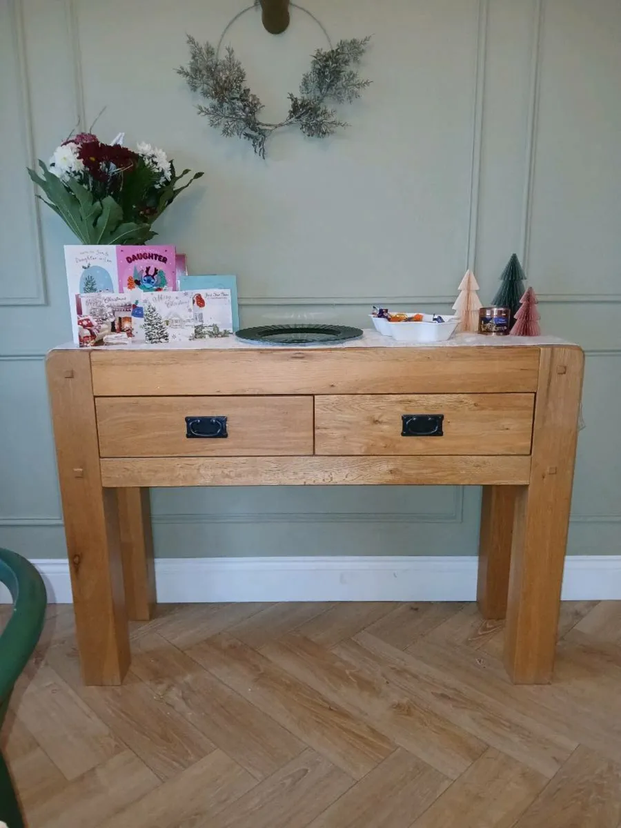 Solid timber console table - Image 1