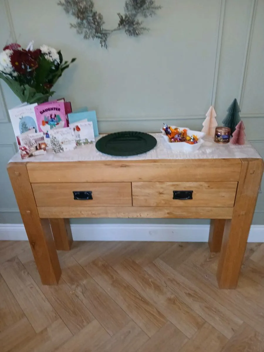 Solid timber console table - Image 2