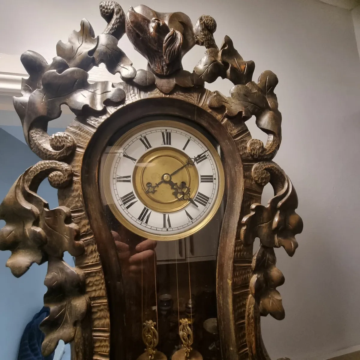 victorian black forest vienna wall clock - Image 1