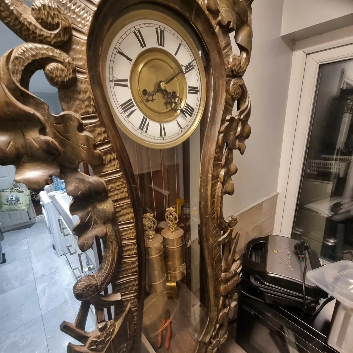 victorian black forest vienna wall clock - Image 3