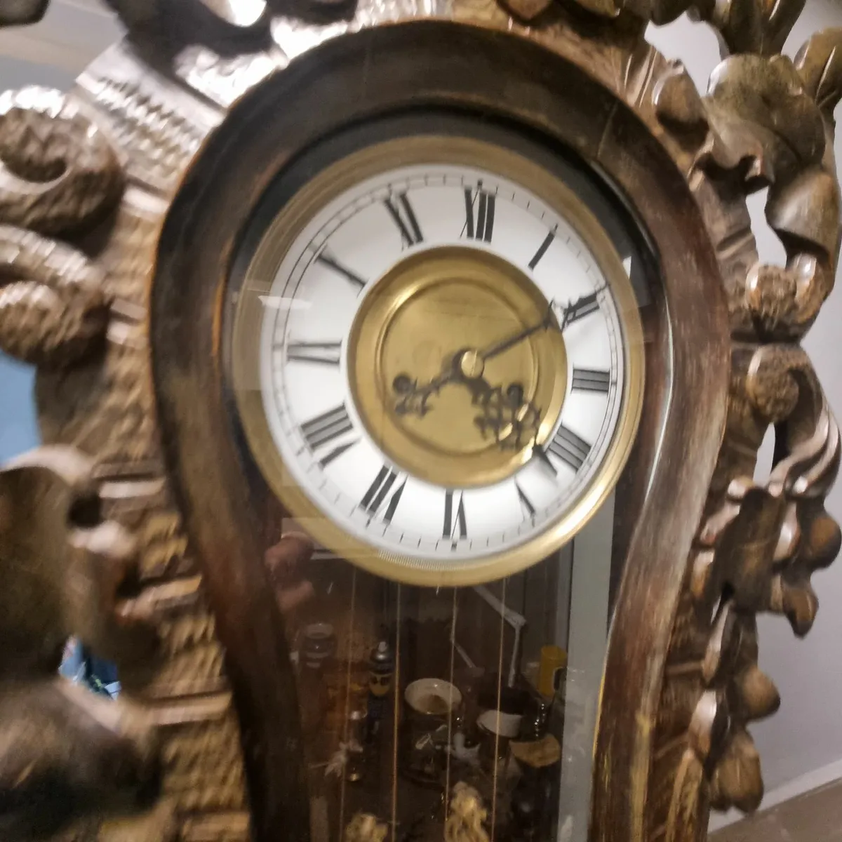 victorian black forest vienna wall clock - Image 4