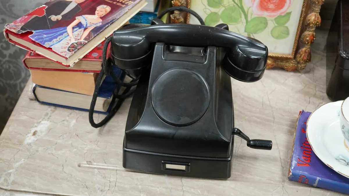 Pair of Irish P&T L.M. Ericsson Hand-Crank Telepho - Image 3