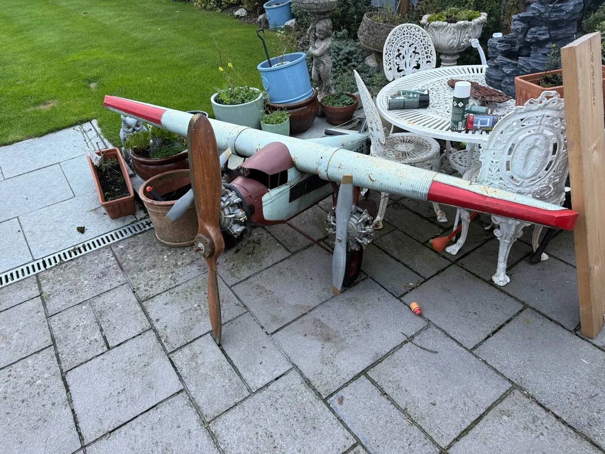 Metal plane 8ft wing span - Image 1