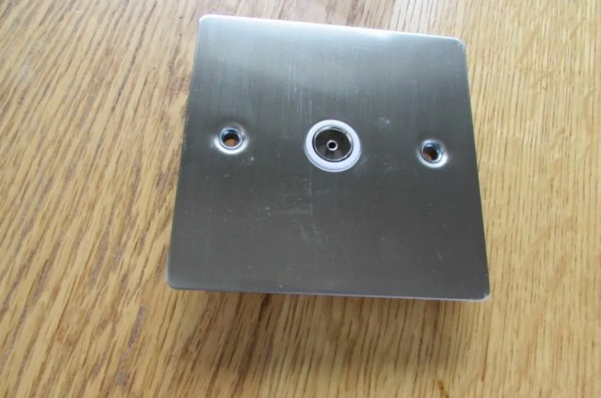 Chrome TV Single Socket x 2 for Sale - Image 1