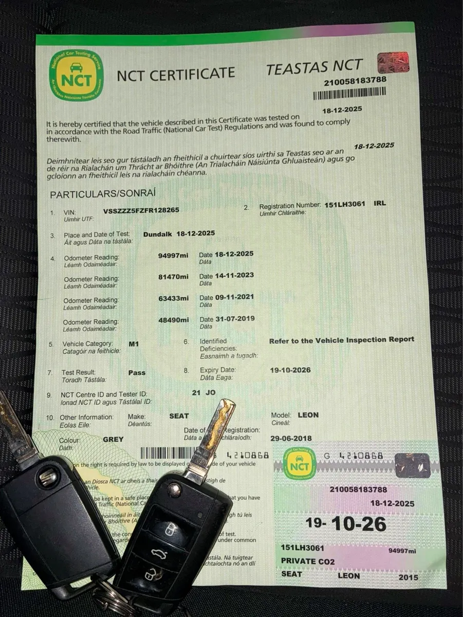 2015 Seat Leon 1.6TDI Luxury New Nct low mileage - Image 2