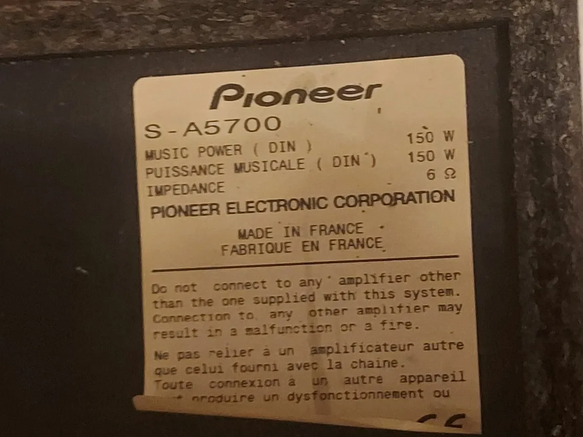 Pioneer S-A5700 2-Way Loudspeaker System - Image 3