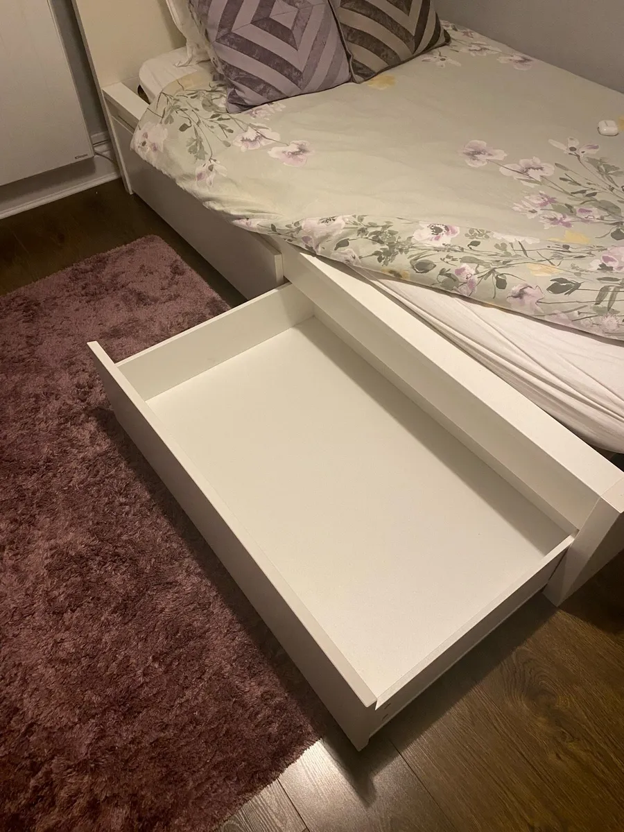 Ikea single bed with two storage drawers - Image 2