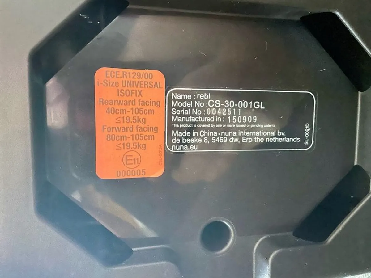 Nuna Rebl car seat - Image 3