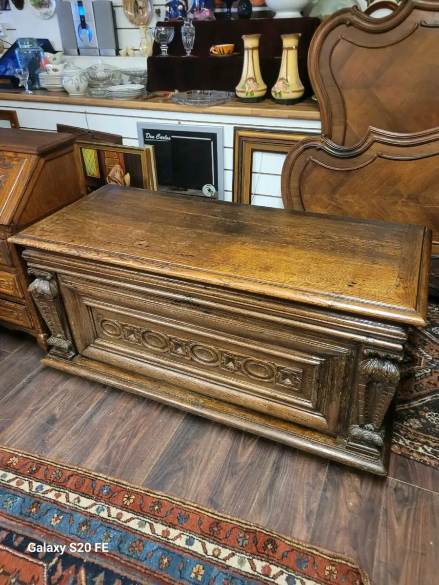 19th century Oak chest 145/60/70 cm - Image 3