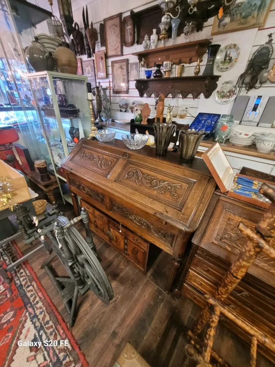 19th century Oak secretary 130/100/55 cm. - Image 1