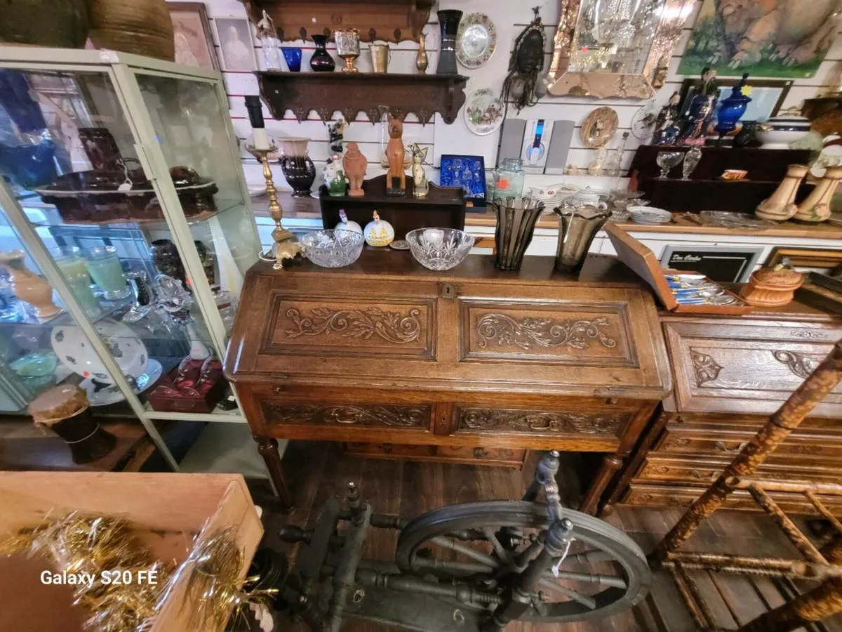 19th century Oak secretary 130/100/55 cm. - Image 2