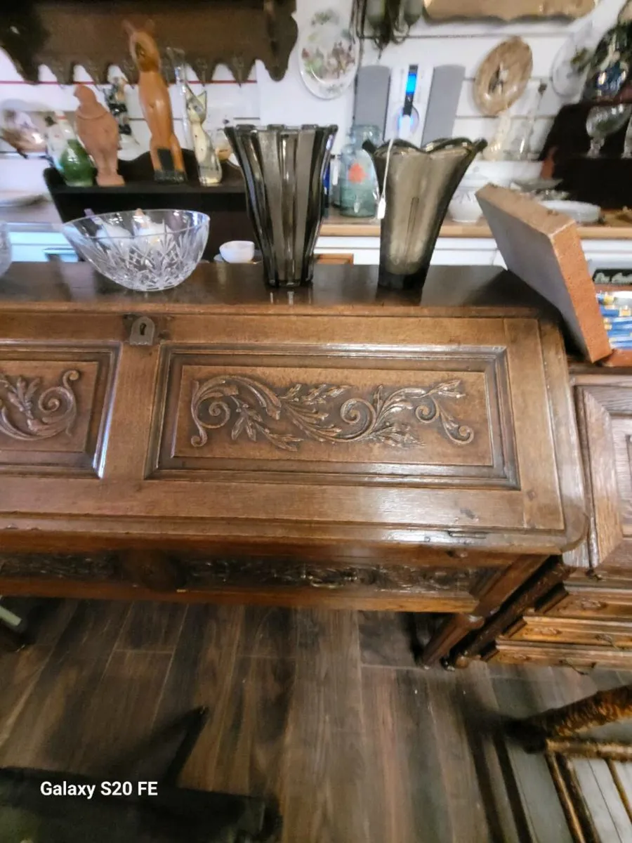 19th century Oak secretary 130/100/55 cm. - Image 4