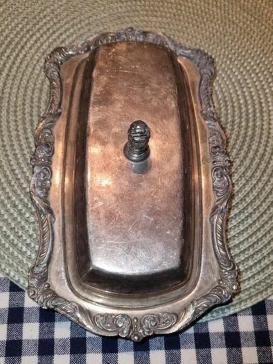 Vintage Silverplate Butter Dish - Image 4