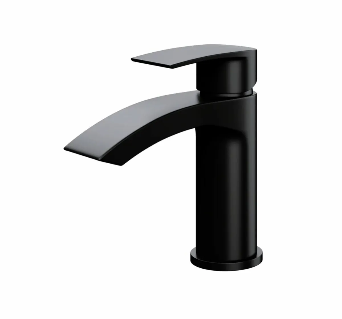 Waterfall Basin Sink Mixer Tap | Matt Black - Image 1