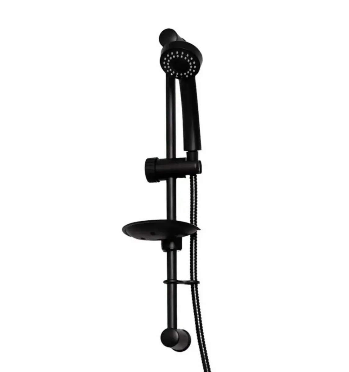Slide Rail Shower Kit Matt Black - Image 1