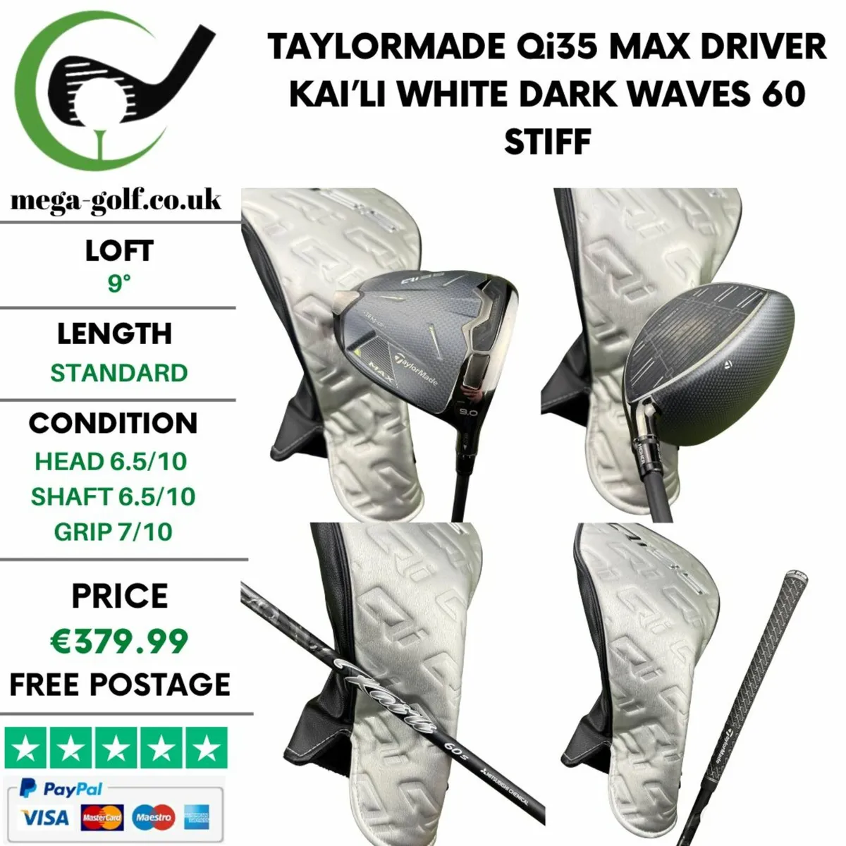 Taylormade Qi35 Max Driver / 9° / Stiff - Image 1