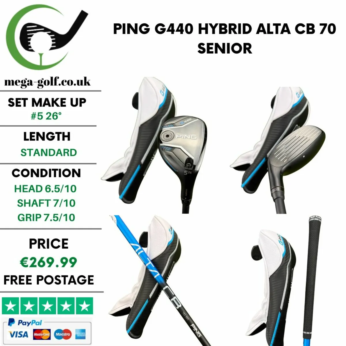 Ping G440 Hybrid / #5 26° / Alta CB 70 Senior - Image 1