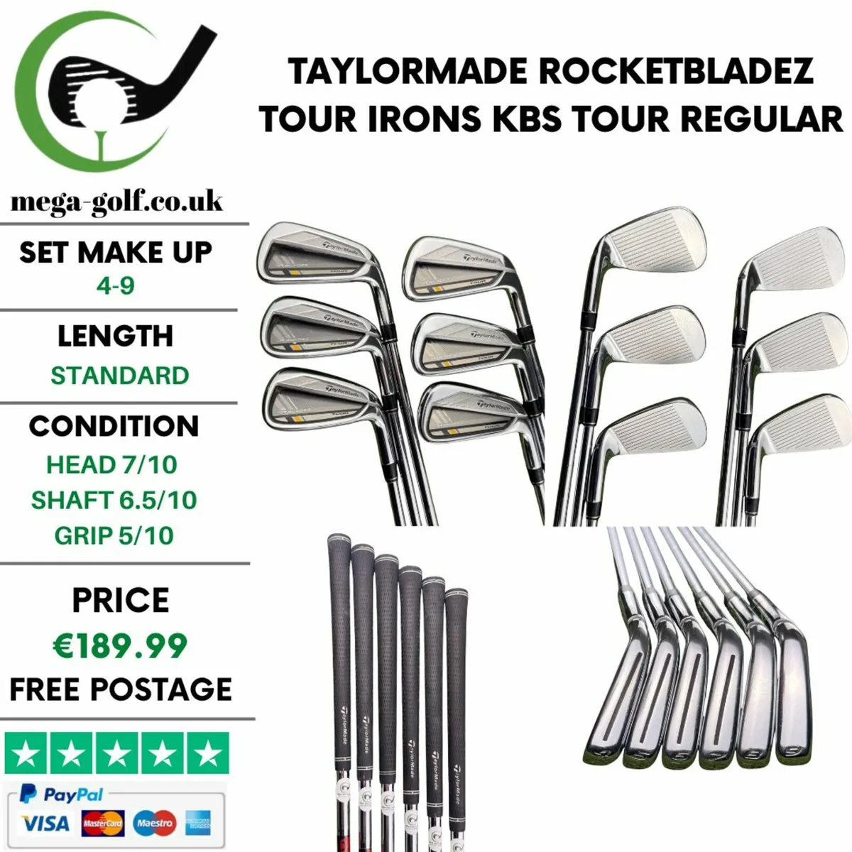 Taylormade Rocketbladez Tour Irons / 4-9 / Regular - Image 1