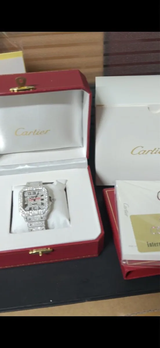 Cartier Santos 20CT moissanite - Image 1