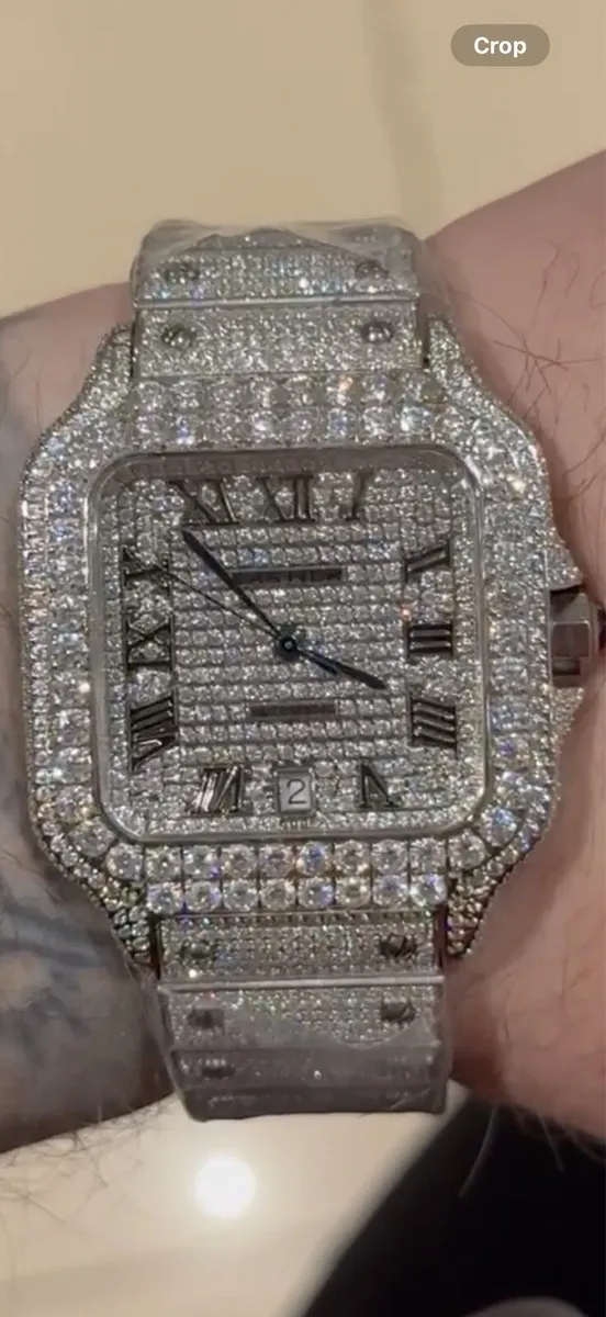 Cartier Santos 20CT moissanite - Image 3