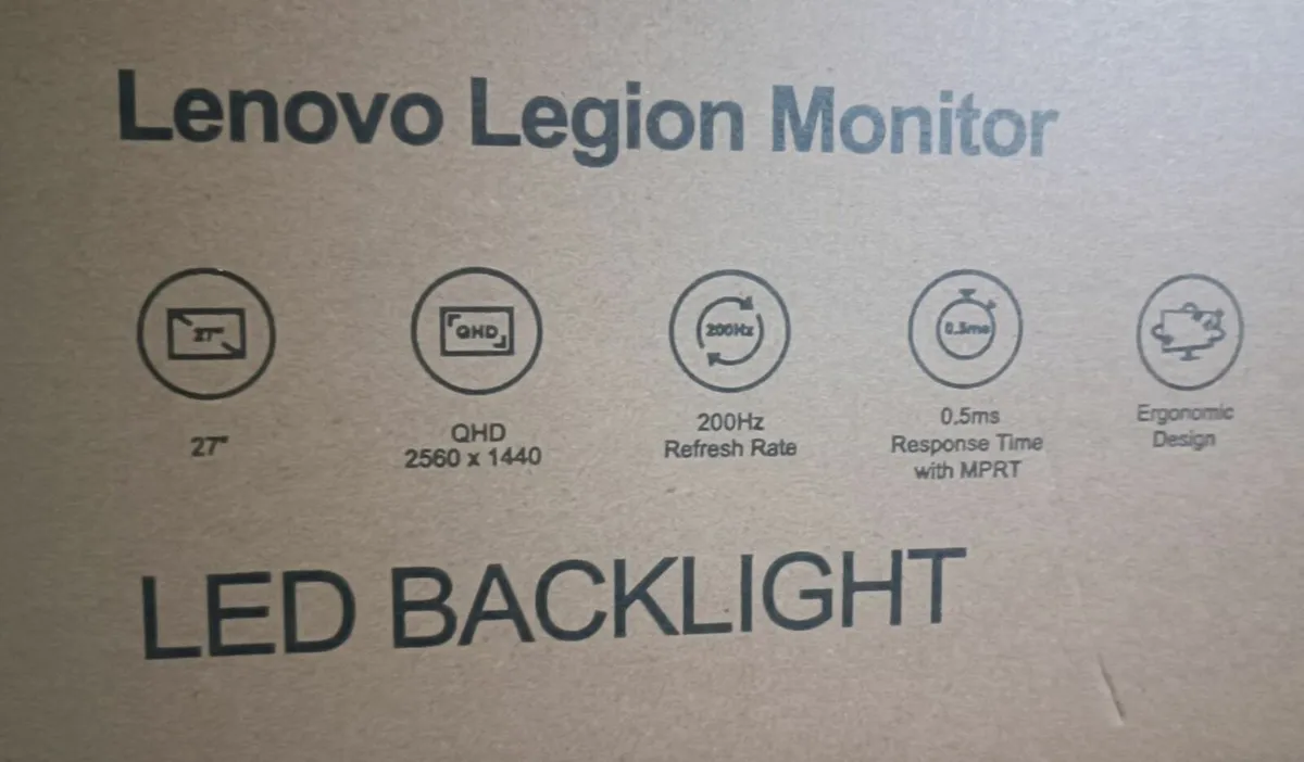 Lenovo Legion Gen 2 27" 2K IPS 0.5ms 200Hz Monitor - Image 2