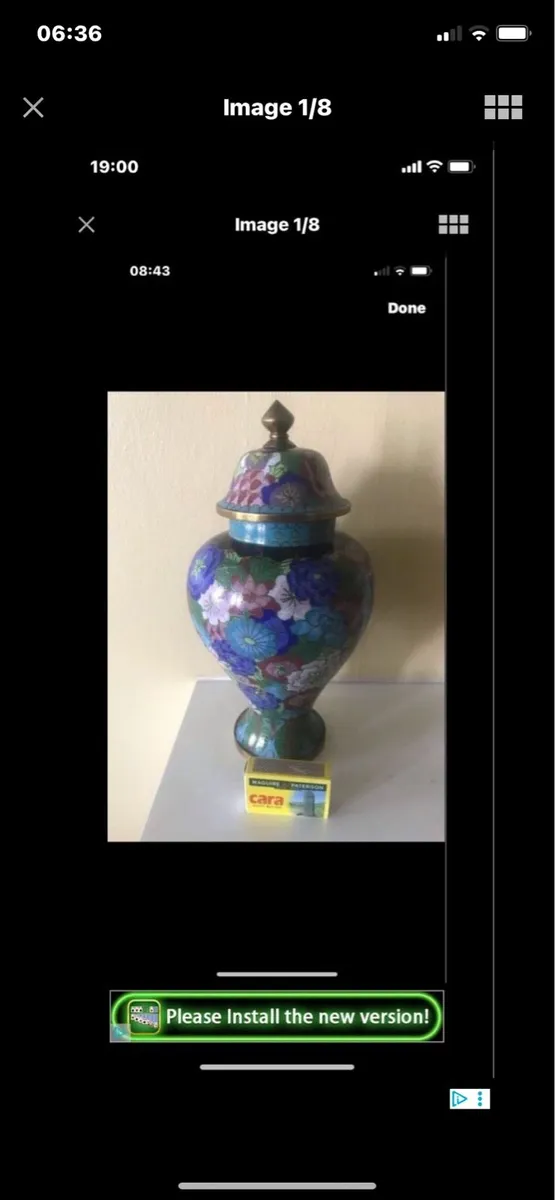 Antique/ Vintage Cloisonne Vase - Image 1