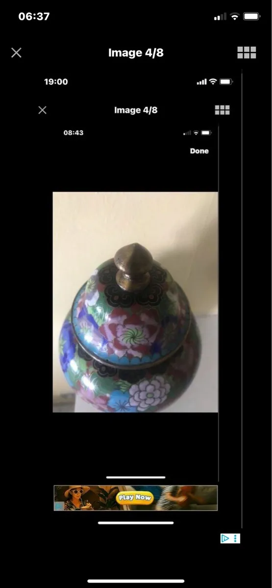 Antique/ Vintage Cloisonne Vase - Image 4