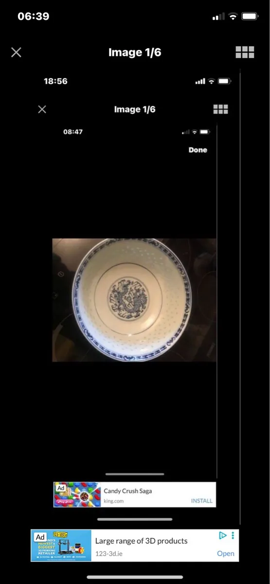 Antique Chinese Dragon Rice Bowl - Image 1