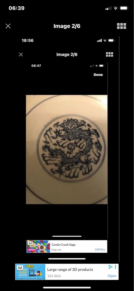 Antique Chinese Dragon Rice Bowl - Image 2