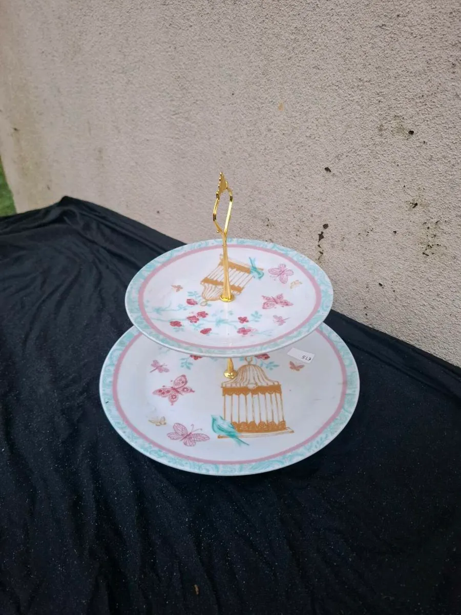 Bird cage china cake stand postage possible