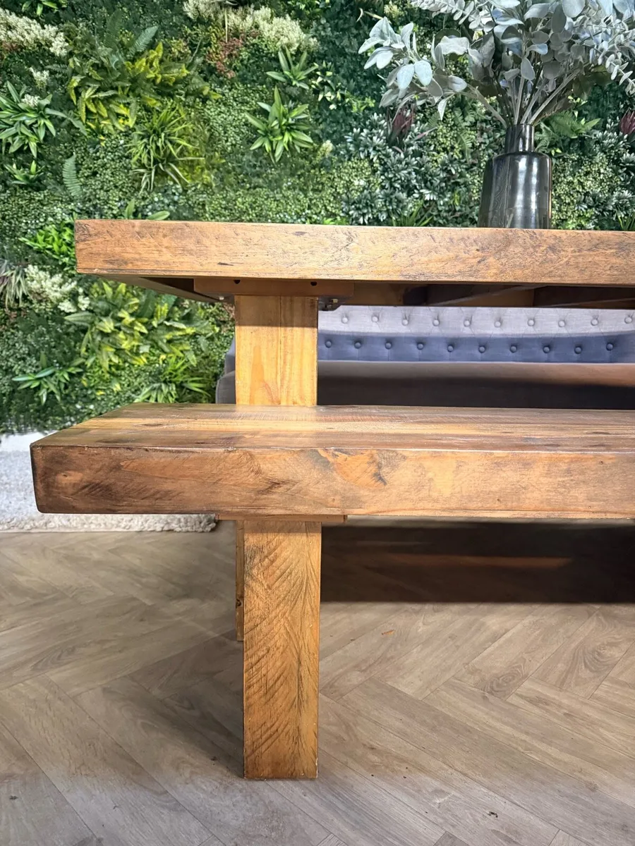 Solid wood kitchen table, sofa bench & bench - Image 4