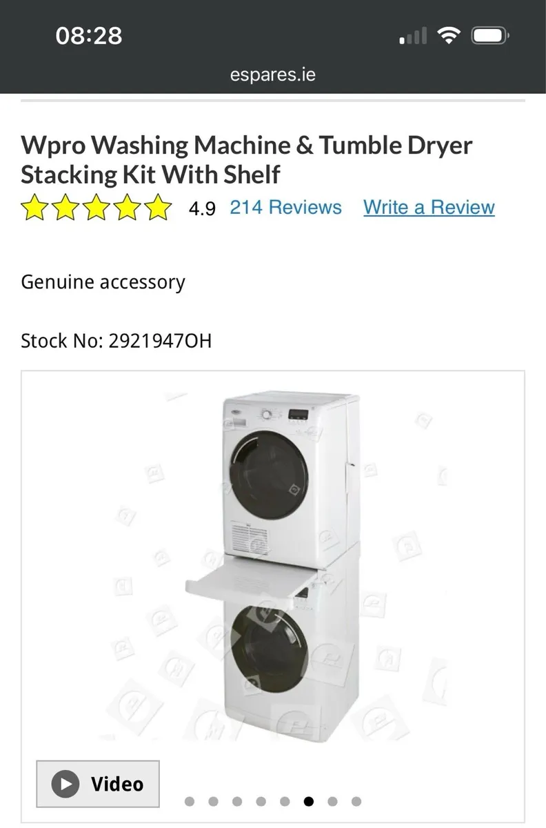 Washing machine and dryer stacking kit - Image 1