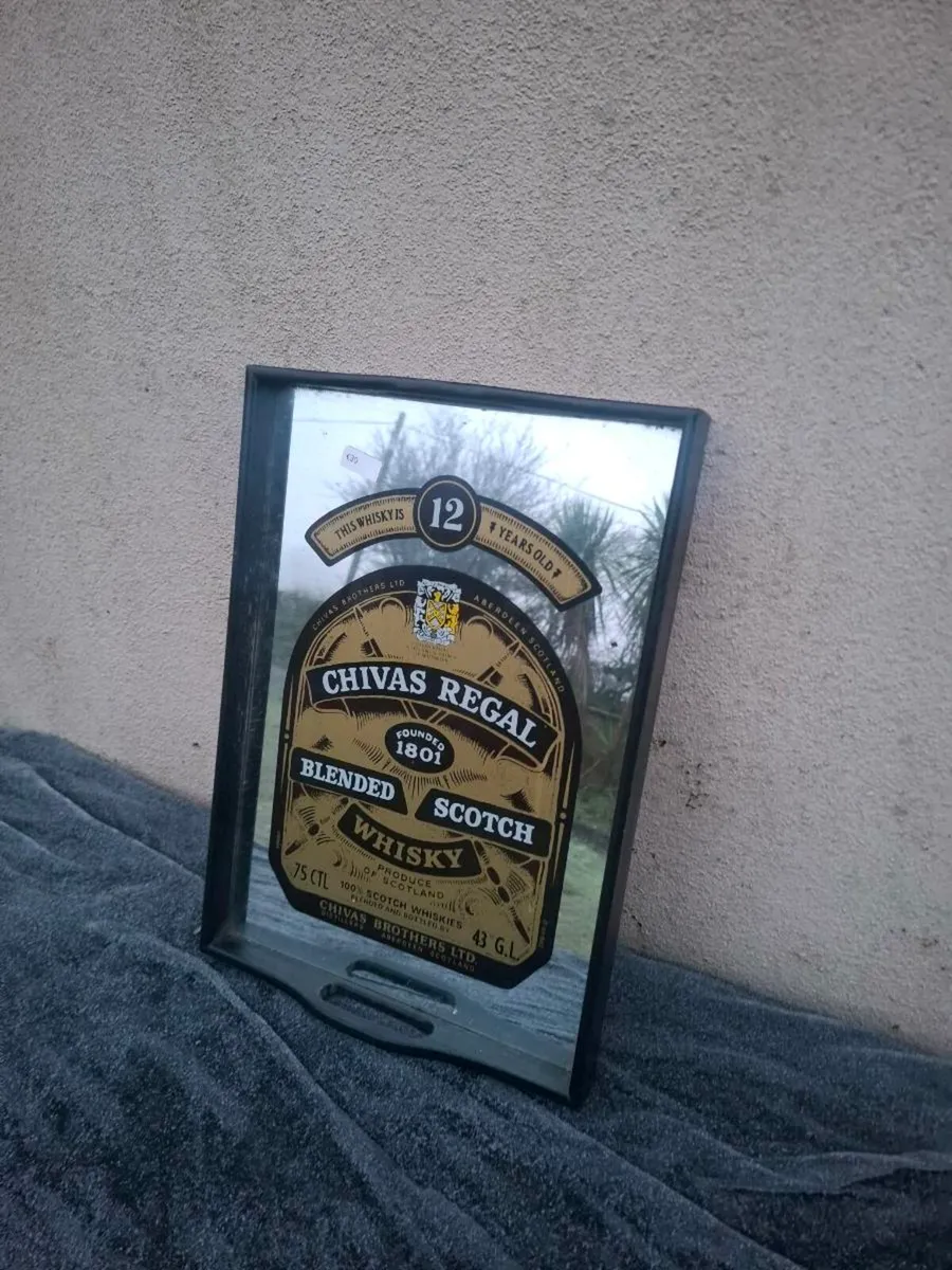 Chivas regal whiskey mirror postage possible