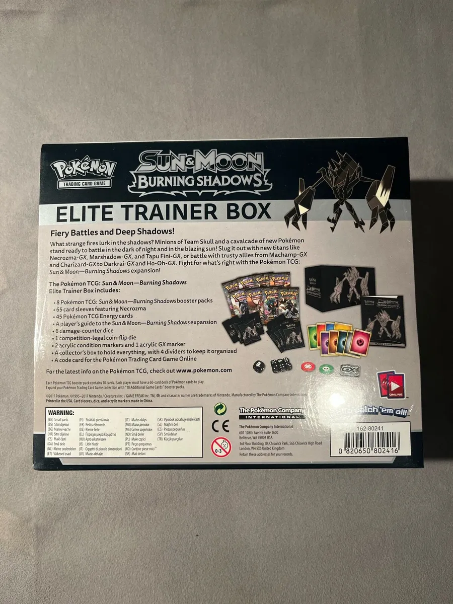 2017 Pokemon Sun & Moon Burning Shadows ETB Sealed - Image 2
