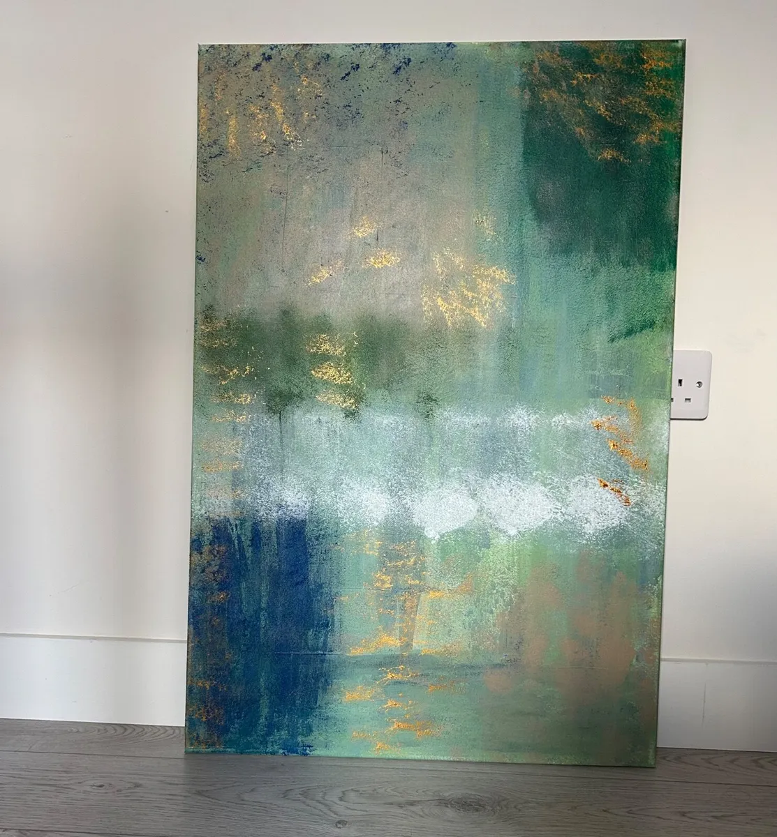 Original green abstract painting - Image 1