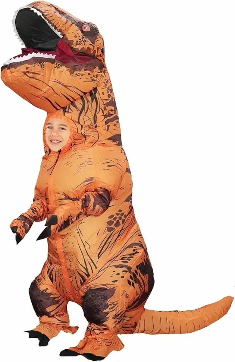 Kids Inflatable Dinosaur Costume Blow up T-rex Cos