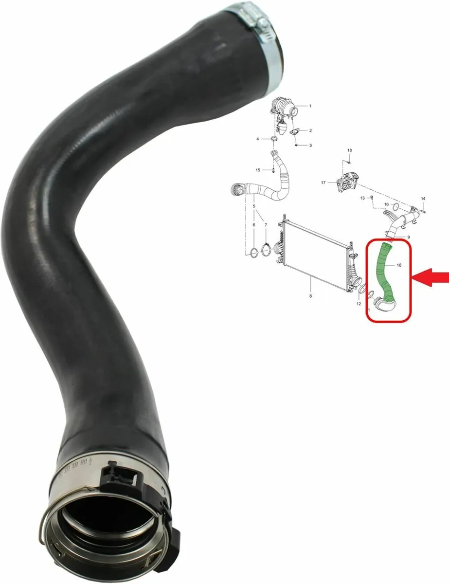 Intercooler Turbo Hose Pipe for Vauxhall Opel Insi