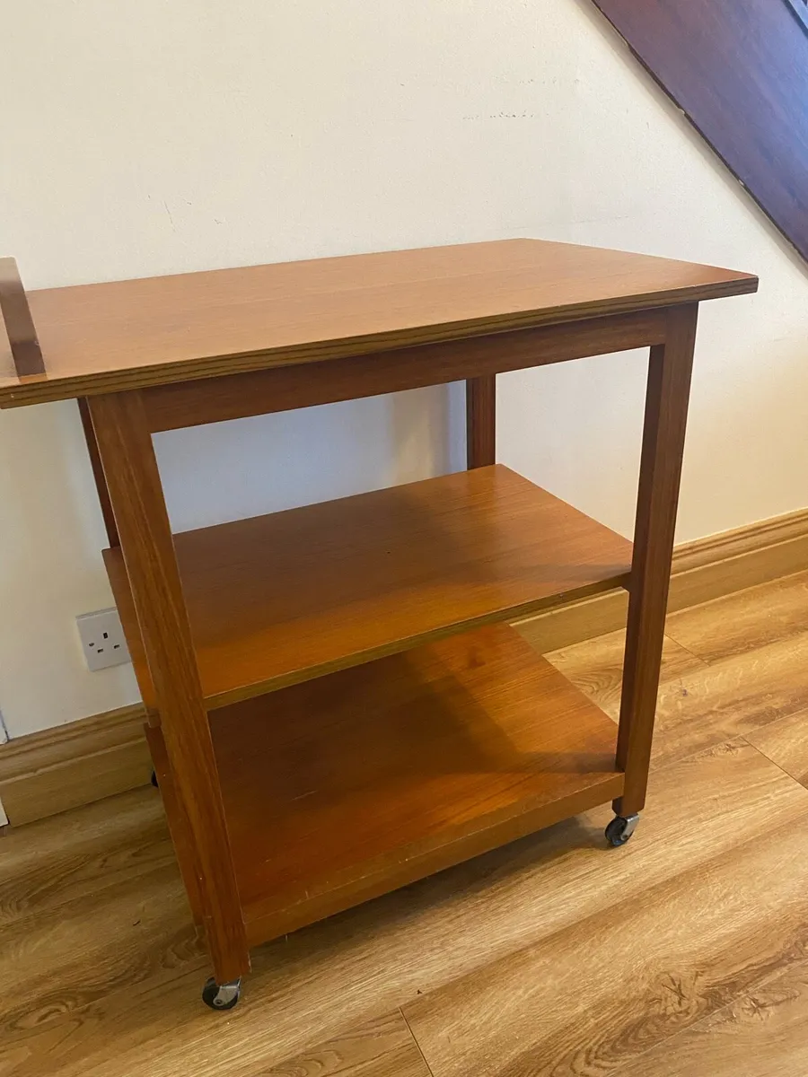 Teak Drinks/ Serving Trolly - Image 1