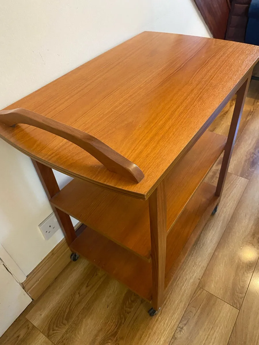 Teak Drinks/ Serving Trolly - Image 2