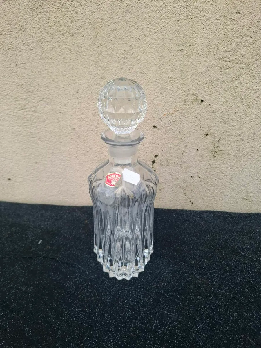 Bohemian crystal carafe possible to post - Image 1
