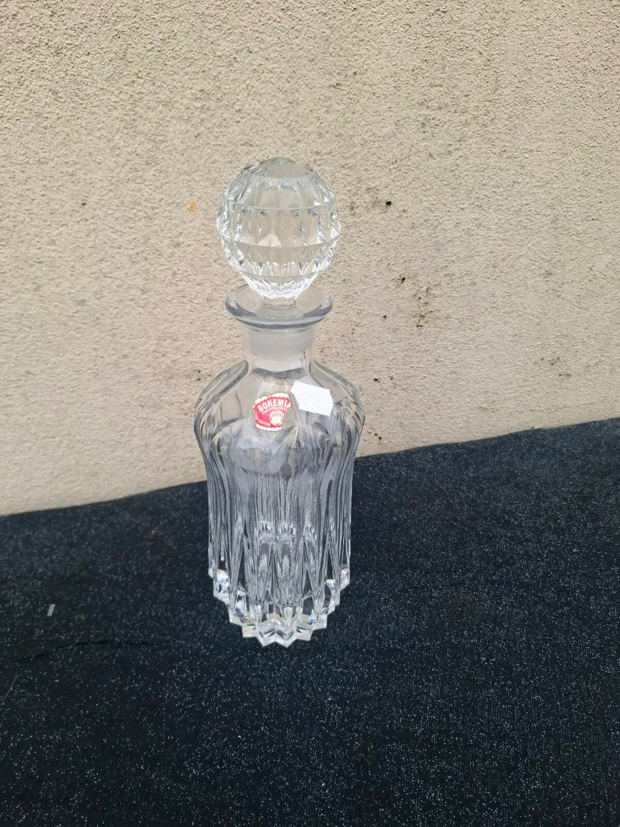 Bohemian crystal carafe possible to post - Image 2